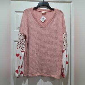 1.4.3. Story by Line Up Pink Knit V-Neck Sweater